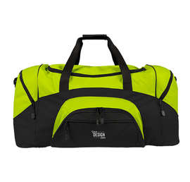 Port Authority Colorblock Gym Bag - Embroidered - Color: Safety Yellow / Black