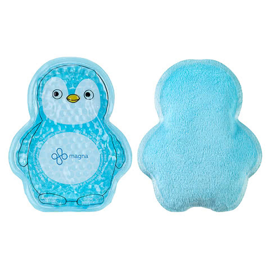 Plush Penguin Aqua Pearls Hot/Cold Pack in Aqua Blue