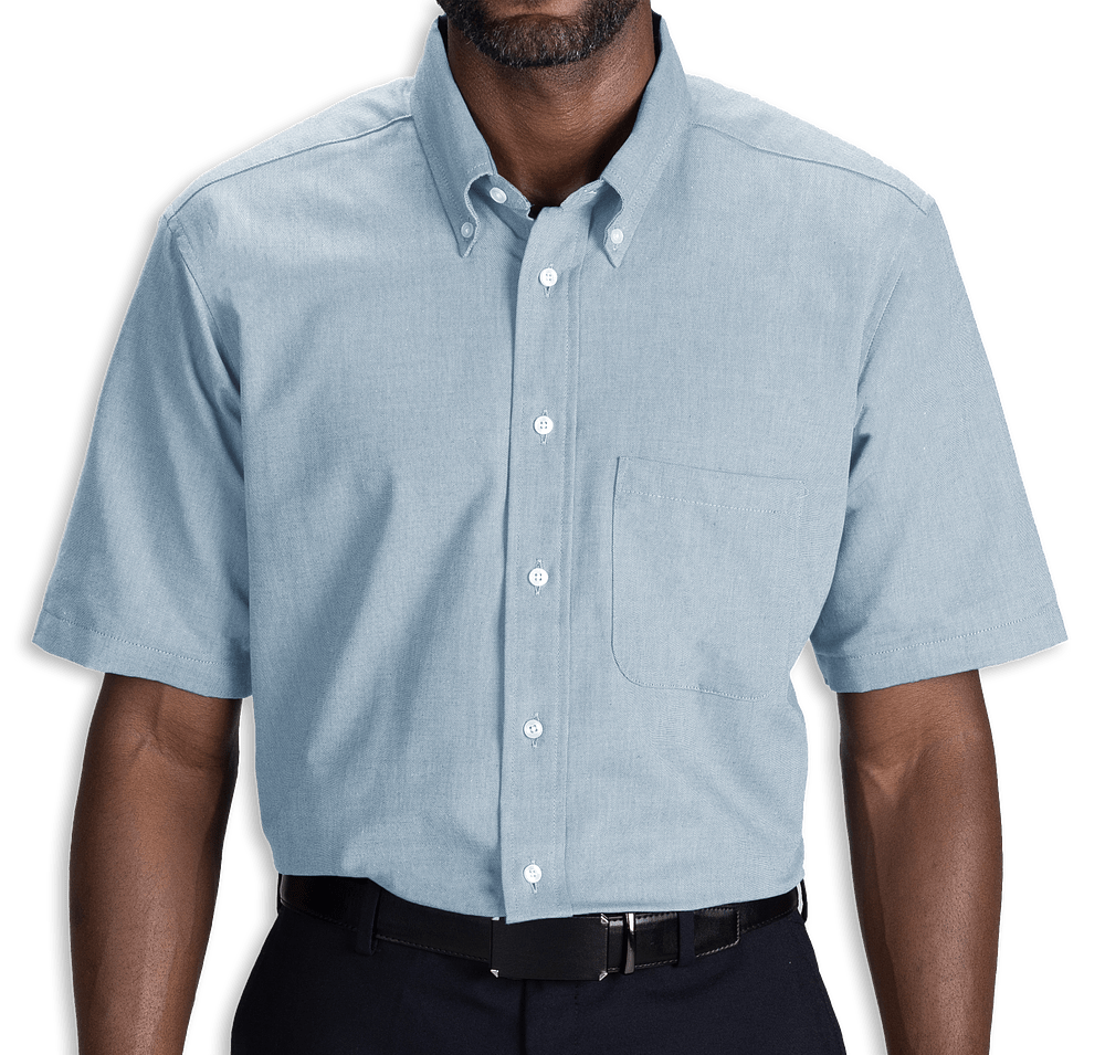 Edwards Oxford Short Sleeve Easy Care Dress Shirt-default