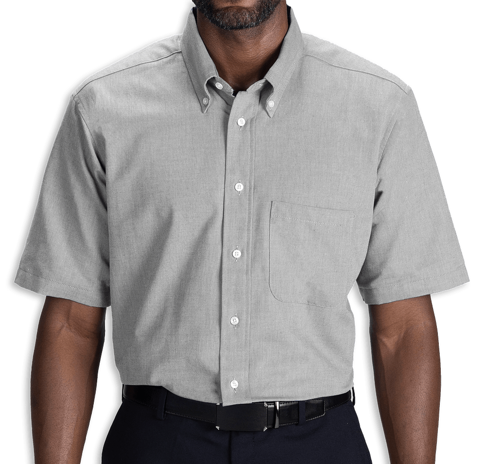 Edwards Oxford Short Sleeve Easy Care Dress Shirt-default