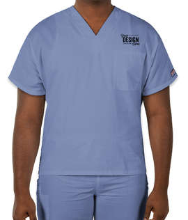 Cherokee Workwear Originals V-Neck Scrub Top - Color: Ciel Blue