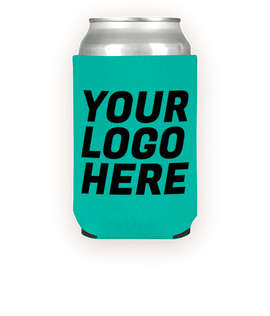 Foldable Neoprene Can Cooler - Color: Sea Green