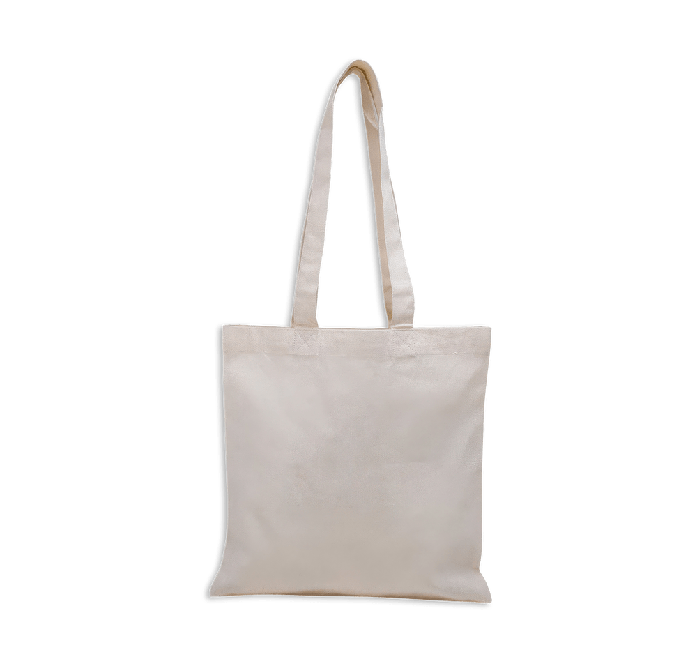 Full Color V Natural Organic Flat Tote Bag-default