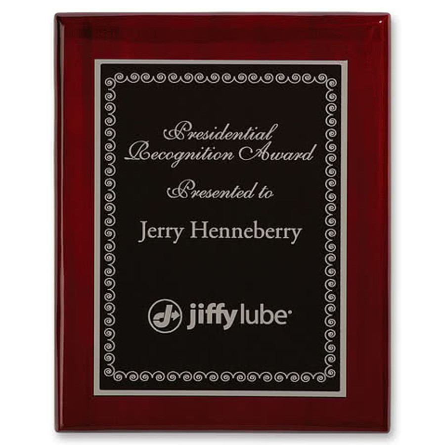 Fairfield Medium Plaque Award in Rosewood