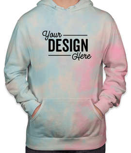 Independent Trading Tie-Dye Pullover Hoodie - Color: Tie Dye Cotton Candy