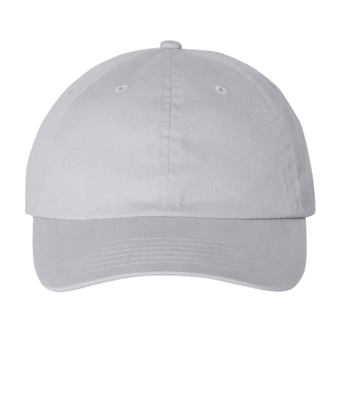 Valucap Six Panel Brushed Twill Baseball Hat in Light Grey