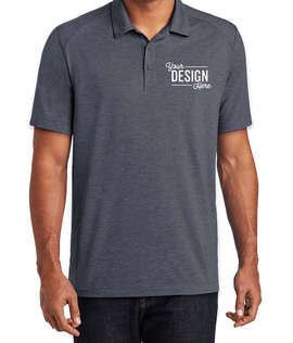 Sport-Tek Tri-Blend Performance Polo - Embroidered - Color: Navy Heather