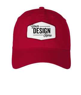 Ahead Largo Washed Twill Baseball Hat with White Hexagon Patch - Color: University Cardinal