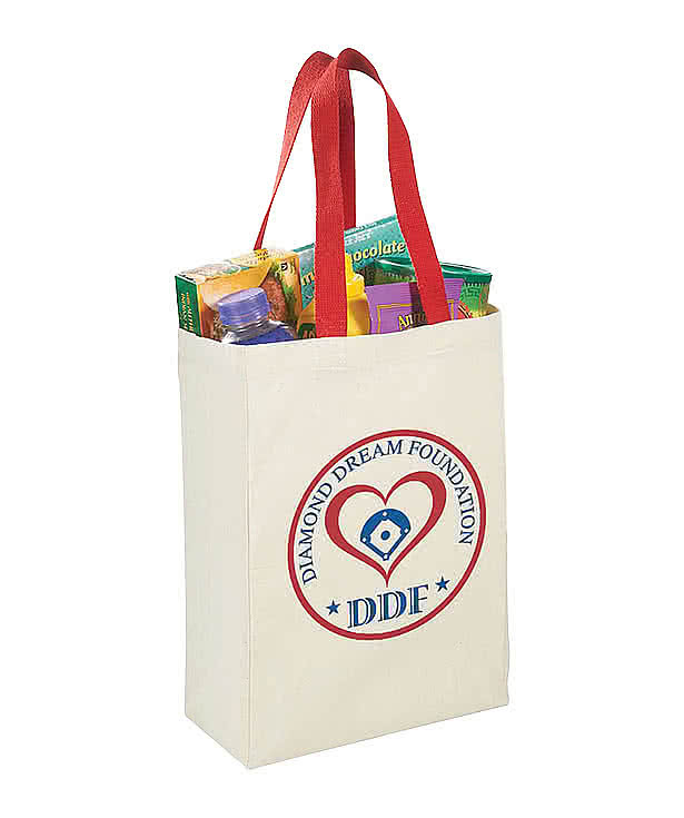 Full Color Nebraska Medium Cotton Canvas Grocery Tote Bag