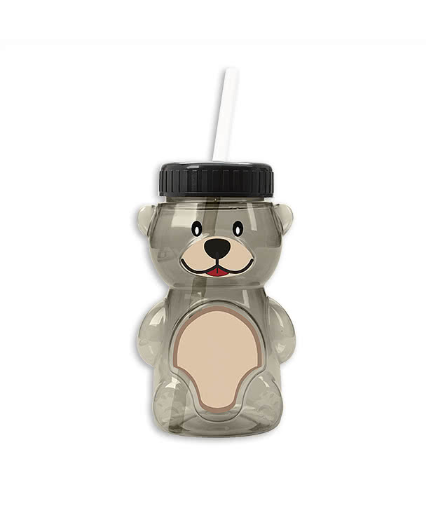 20 oz. Cubbie Bear Water Bottle with Straw