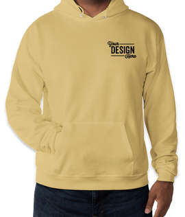 Embroidered Hanes EcoSmart 50/50 Pullover Hoodie - Color: Athletic Gold