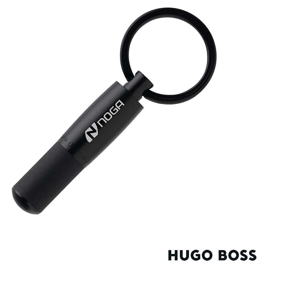 Hugo Boss Laser Engraved Gear Matrix Keychain