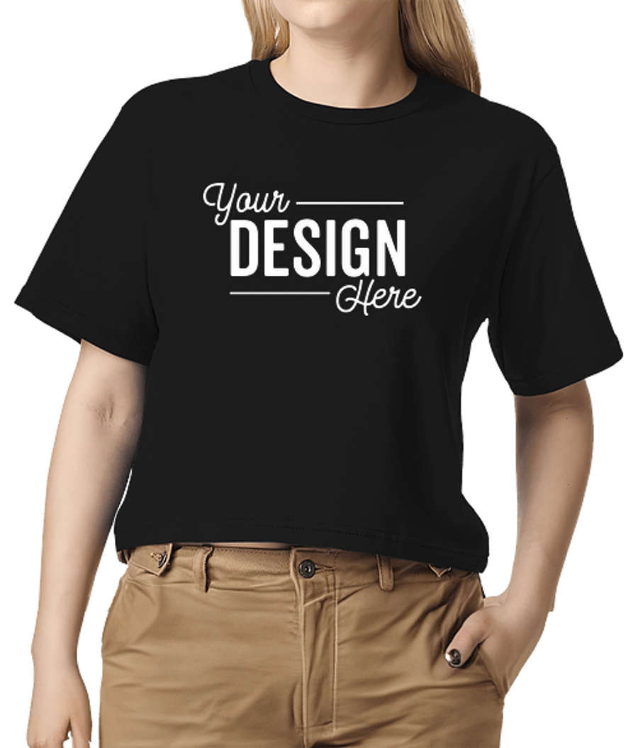 American Apparel Women's Fine Jersey Boxy T-shirt in Black