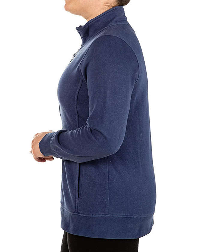 Charles River Women's Clifton Garment Dyed Full Zip Sweatshirt
