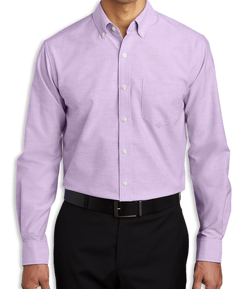Port Authority SuperPro Oxford Dress Shirt in Soft Purple