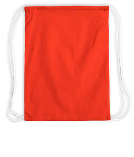 Lightweight 100% Cotton Drawstring Bag - Color: Orange
