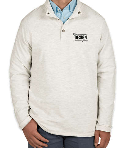 Charles River Falmouth Snap Button Pullover - Ivory Heather