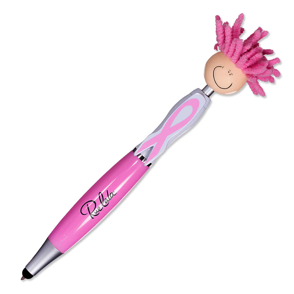 MopToppers Breast Cancer Awareness Ballpoint Stylus Pen (black ink)