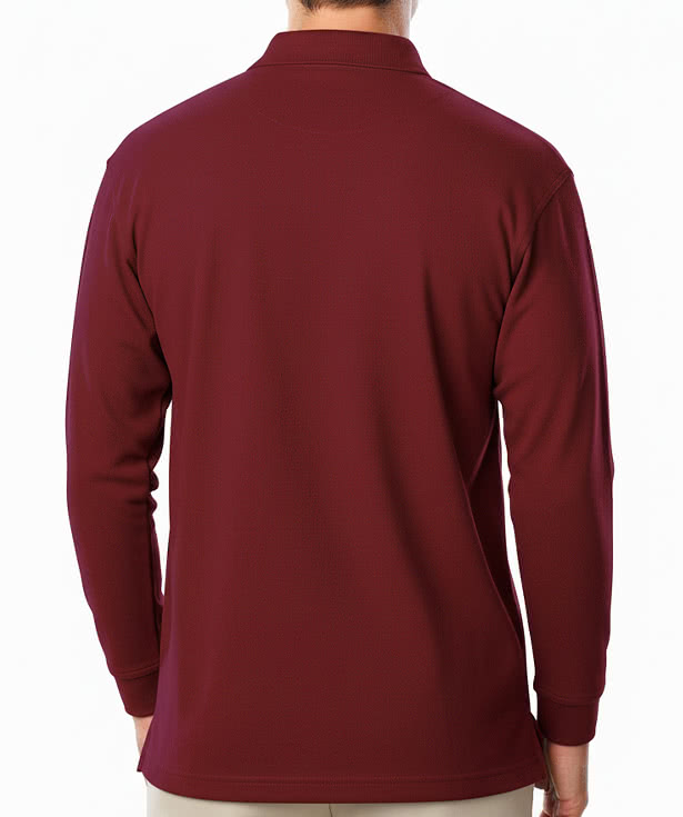 Blue Generation Superblend Easy-Care Long Sleeve Pique Pocket Polo
