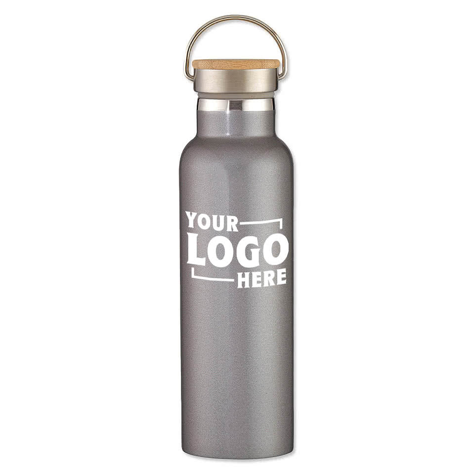 21 oz. Tipton Stainless Steel Water Bottle with Bamboo Lid