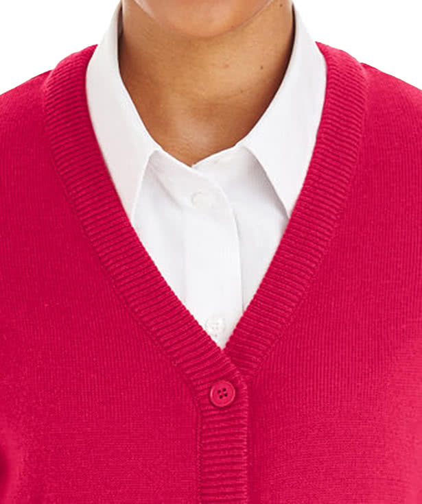 Harriton Women's Pilbloc V-Neck Button-Up Cardigan