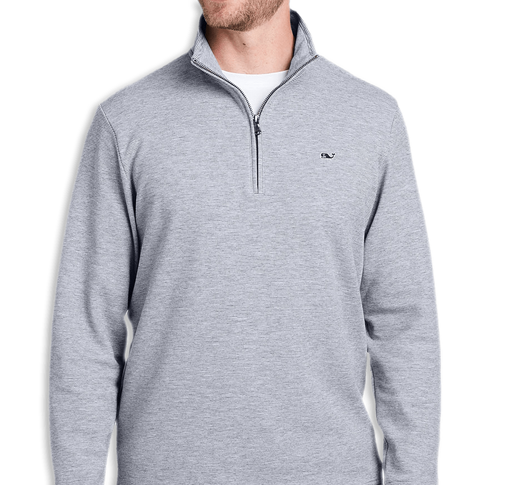 Vineyard Vines Saltwater Logo Quarter Zip Sweatshirt-default