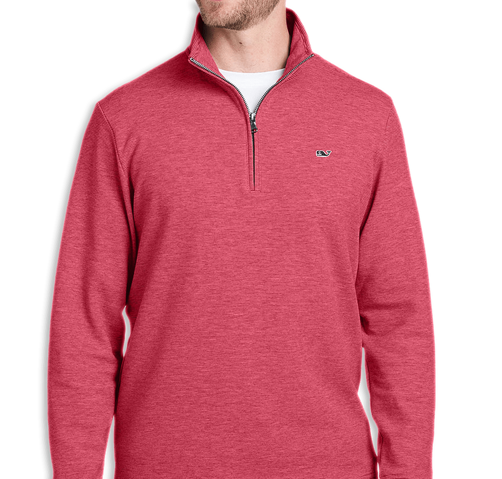 Vineyard Vines Saltwater Logo Quarter Zip Sweatshirt-default