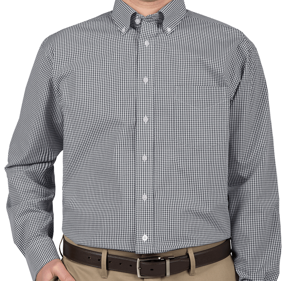 Devon & Jones Crown Collection Gingham Dress Shirt - Printed-default