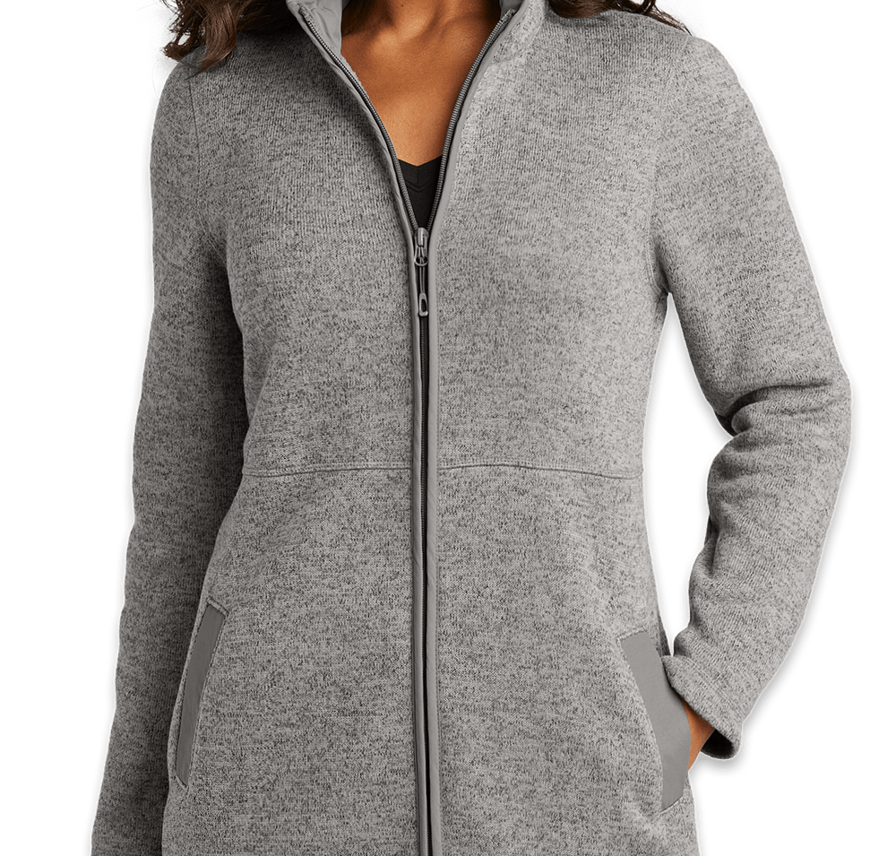 Port Authority Women's Arc Long Sweater Fleece Jacket - Printed-default
