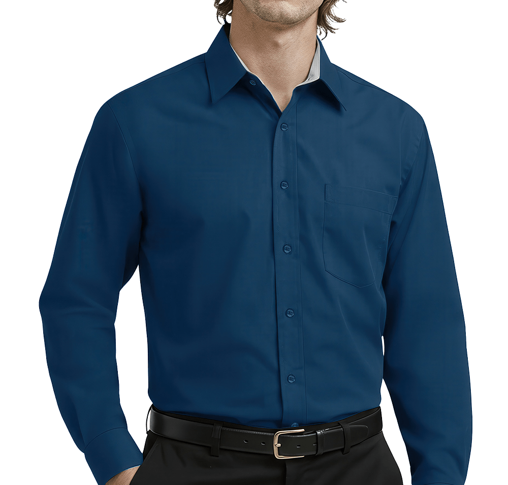 Blue Generation Fine Line Twill Long Sleeve Shirt-default