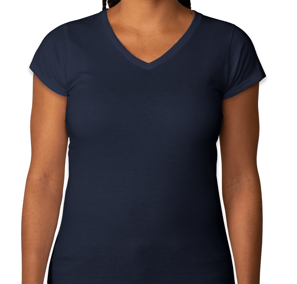 Gildan Women's Slim Fit Softstyle V-Neck Jersey T-shirt-default