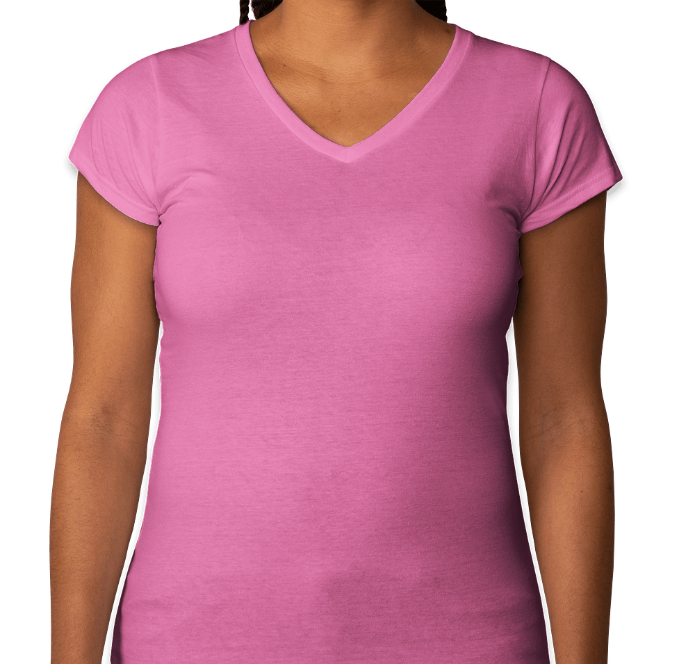Gildan Women's Slim Fit Softstyle V-Neck Jersey T-shirt-default