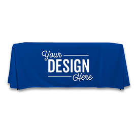 Full Color 8' Throw Tablecloth - Color: Royal