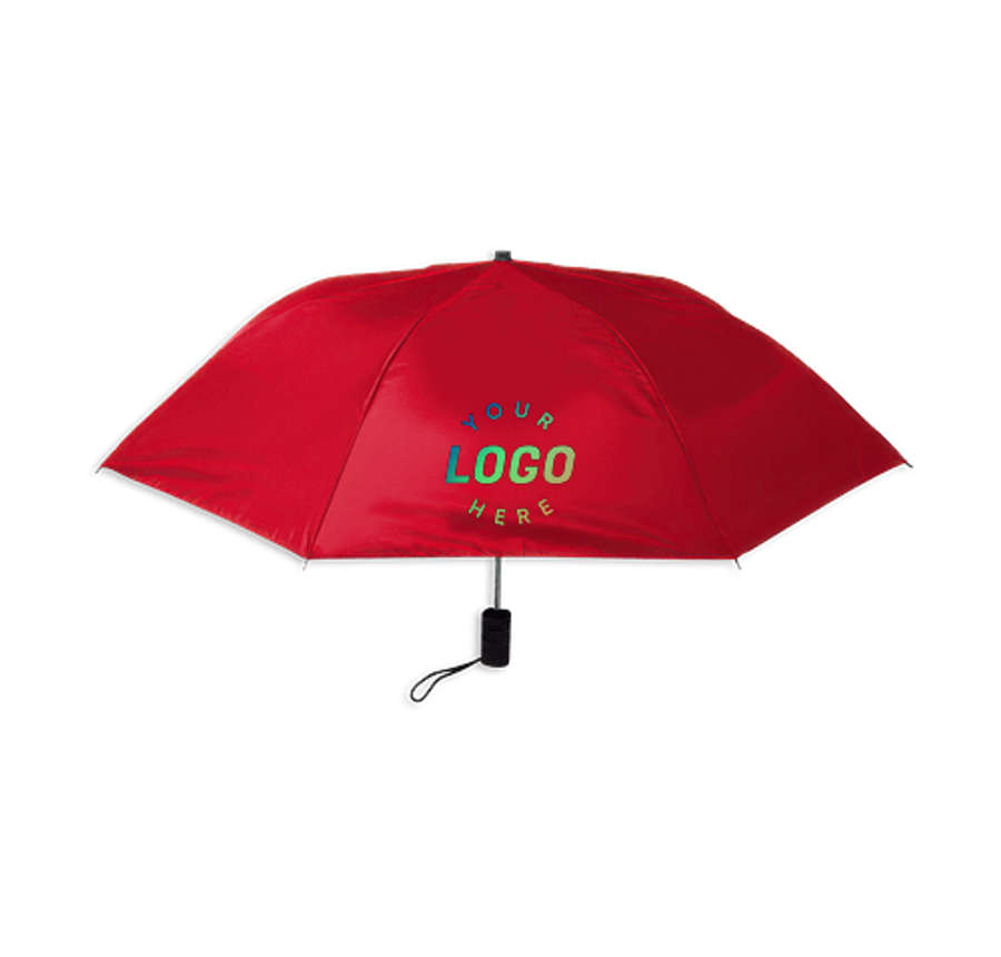 Full Color Shed Rain 40" Arc Auto-Open Umbrella in Red