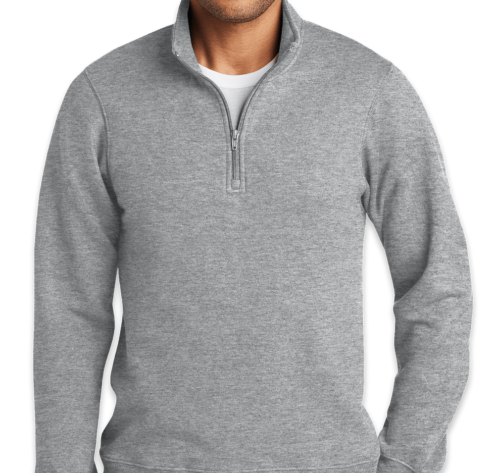 Port & Company Fan Favorite Quarter Zip Sweatshirt - Embroidered-default