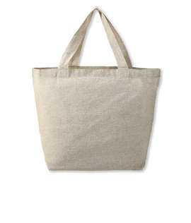 Recycled 5 oz. Cotton Twill Grocery Tote Bag - Color: Natural