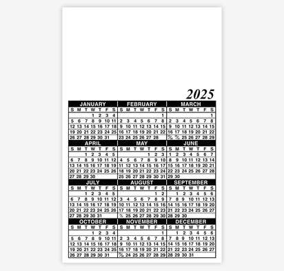 Full Color Calendar Magnet - .036"-default
