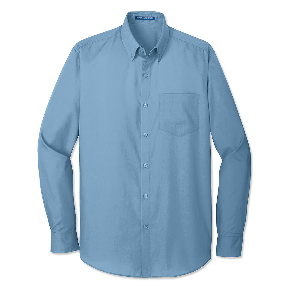 Port Authority Carefree Poplin Dress Shirt - Embroidered