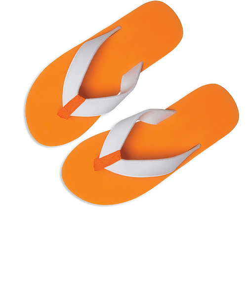 Deluxe Adult Flip Flops in Orange
