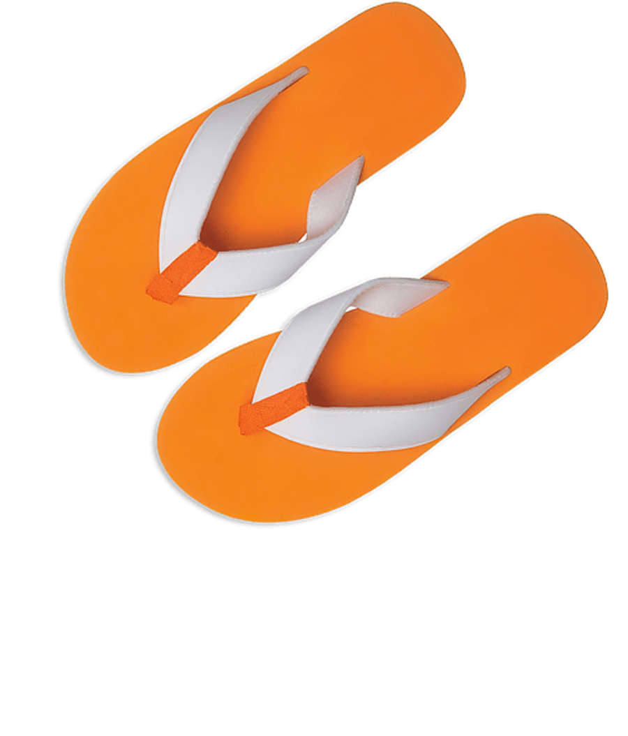 Deluxe Adult Flip Flops in Orange