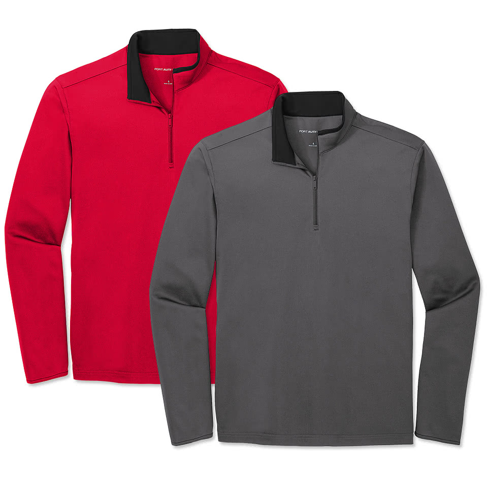 Port Authority Silk Touch Performance Quarter Zip Shirt