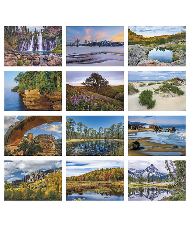 Scenic America Executive White Ad Wall Calendar