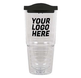 24 oz. Insulated Tumbler - Color: Black / Clear