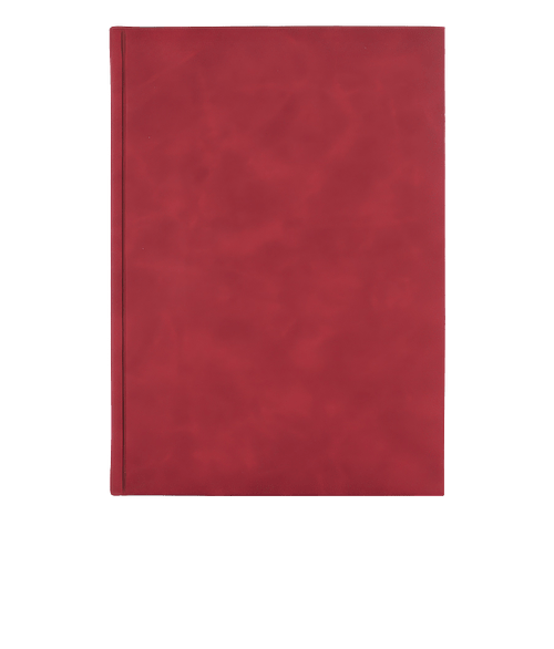 Castelli Debossed Chia Slim Grande Lined Hard Cover Notebook in Red