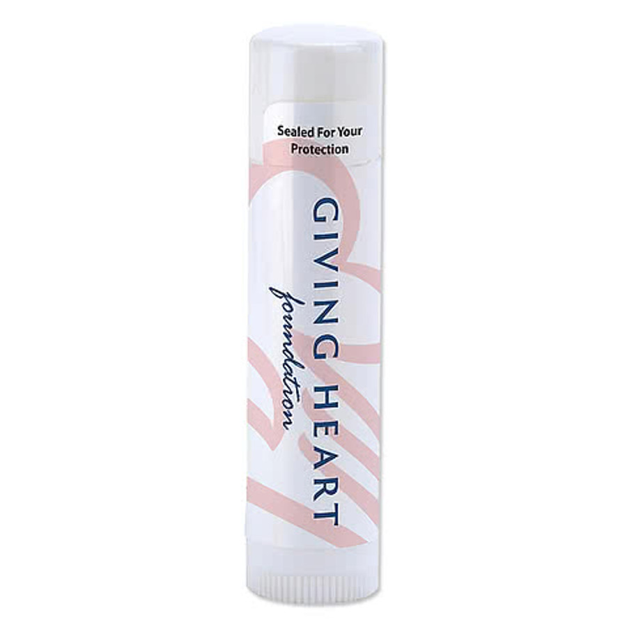 Full Color Natural Beeswax Peppermint Lip Moisturizer in Charity Pink