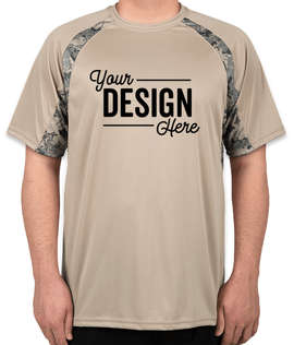 Badger Digital Camo Contrast Performance Shirt - Color: Sand