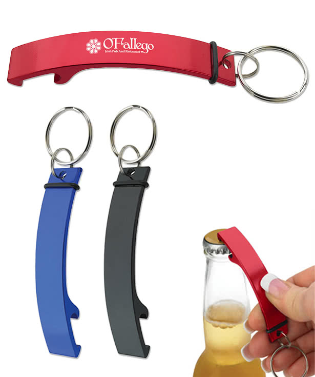 Laser Engraved Curve Aluminum Bottle Opener
