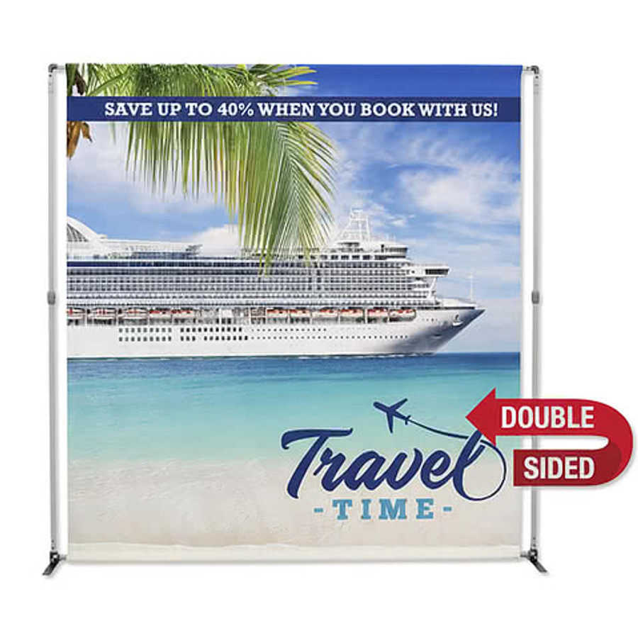 Full Color 94" x 94" Bravo Double-Sided Banner Kit in White