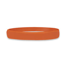 Debossed Single Color Silicone Bracelet - Color: Burnt Orange