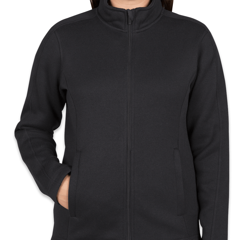Devon & Jones Women's Full Zip Sweater Fleece Jacket-default